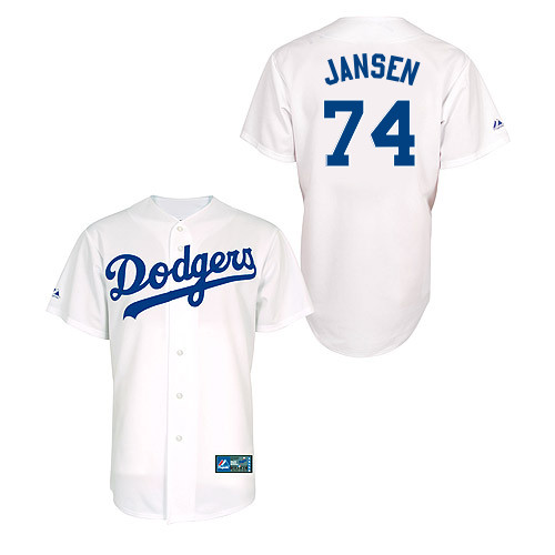 Kenley Jansen #74 Youth Baseball Jersey-L A Dodgers Authentic Home White MLB Jersey